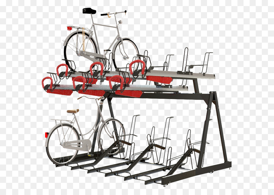 Estacionamento Para Bicicletas，Estacionamento De Bicicletas Em Rack PNG