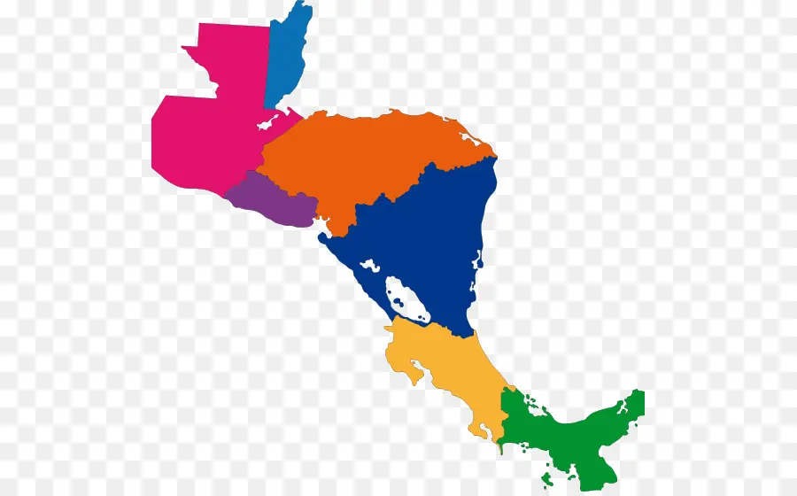 América Central，Mapa PNG