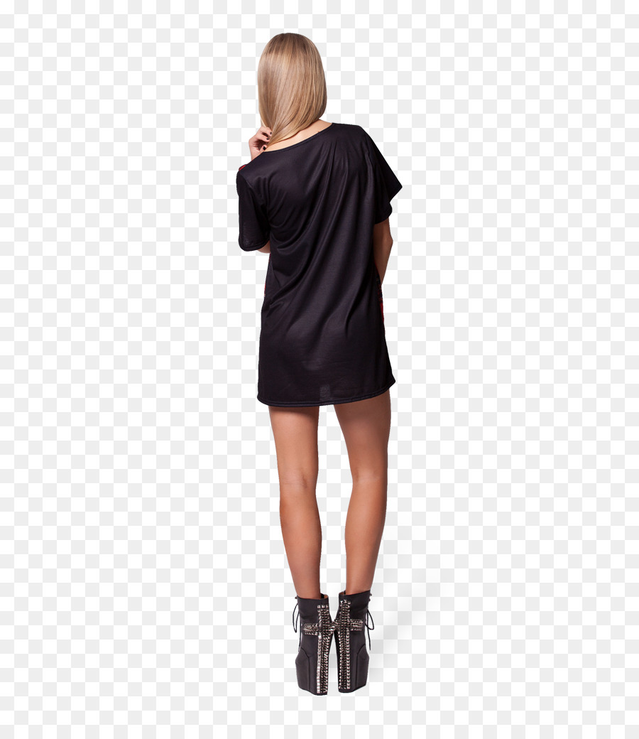 Mulher De Vestido Preto，Vista Traseira PNG