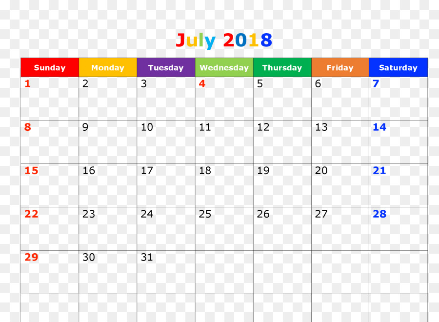 Calendário，Dois Mil Dezoito PNG