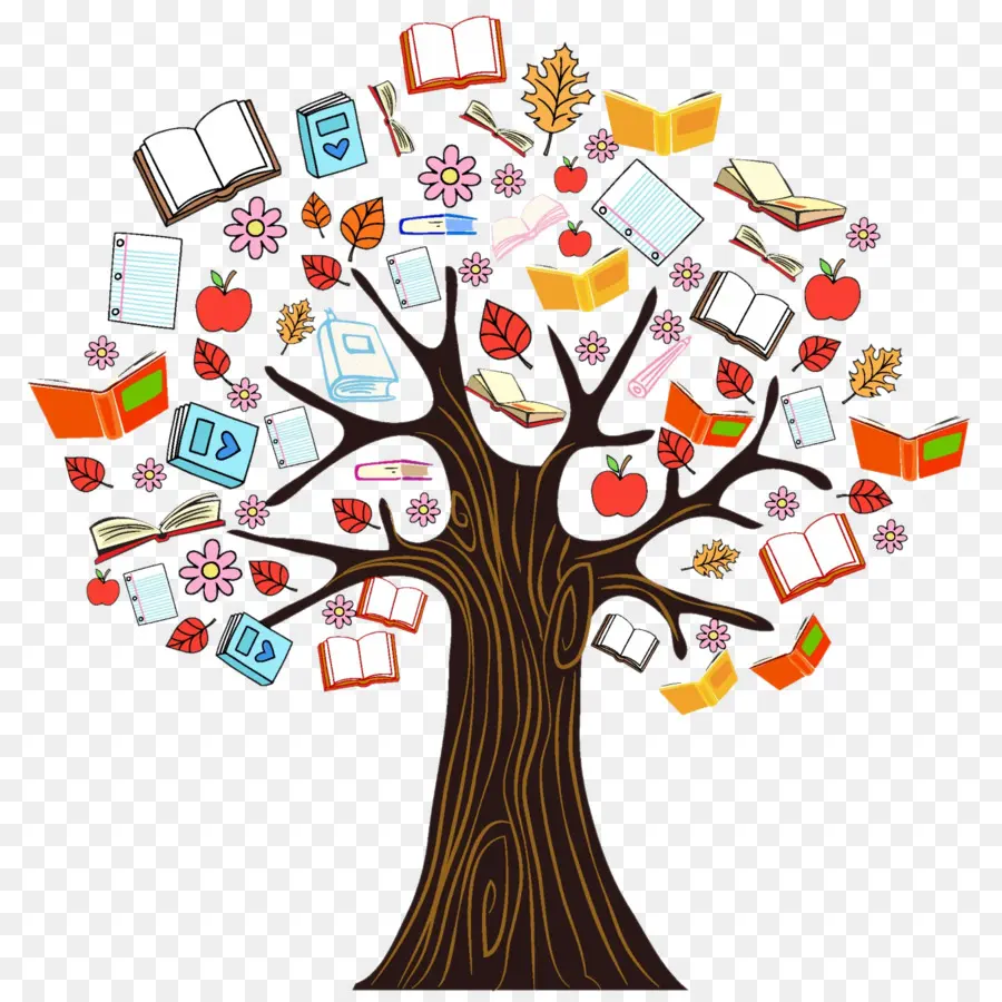 Livro，árvore PNG