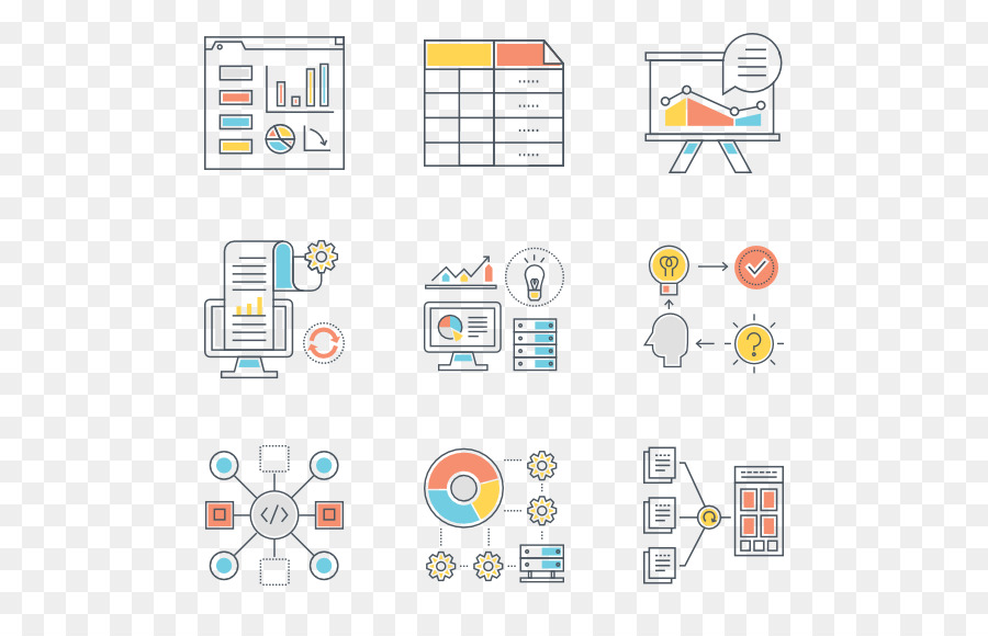 Ícones De Análise De Dados，Gráficos PNG