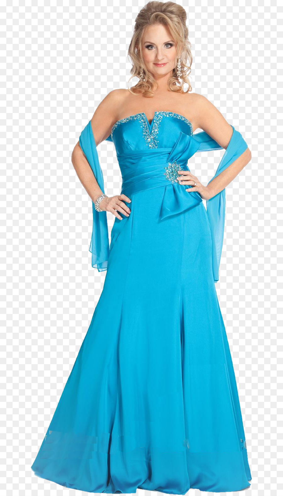 Gown，Azul PNG