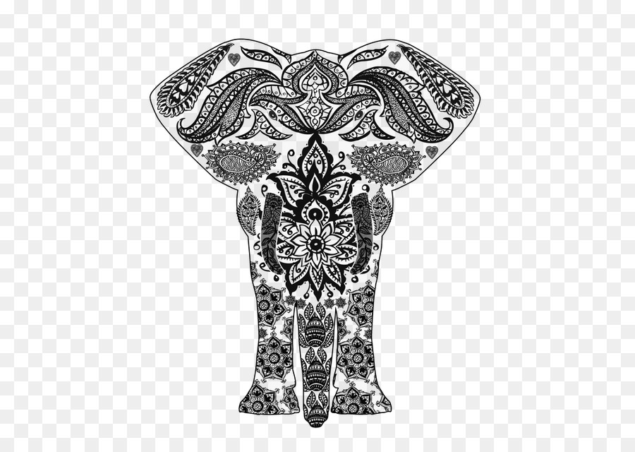 Elefante，Mandala PNG