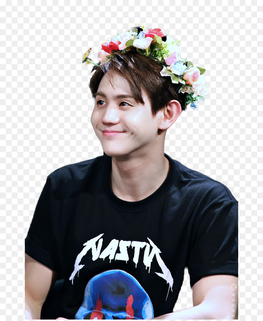 Pessoa Com Coroa De Flores，Sorrindo PNG