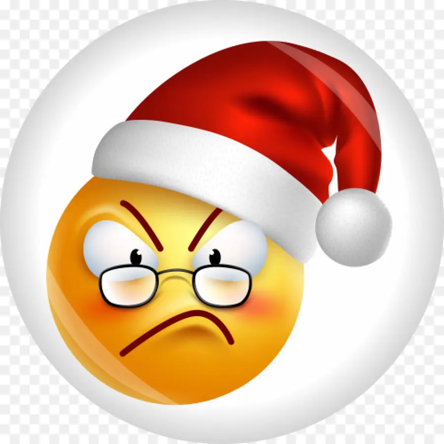 Emoji Triste，Chapéu De Papai Noel PNG