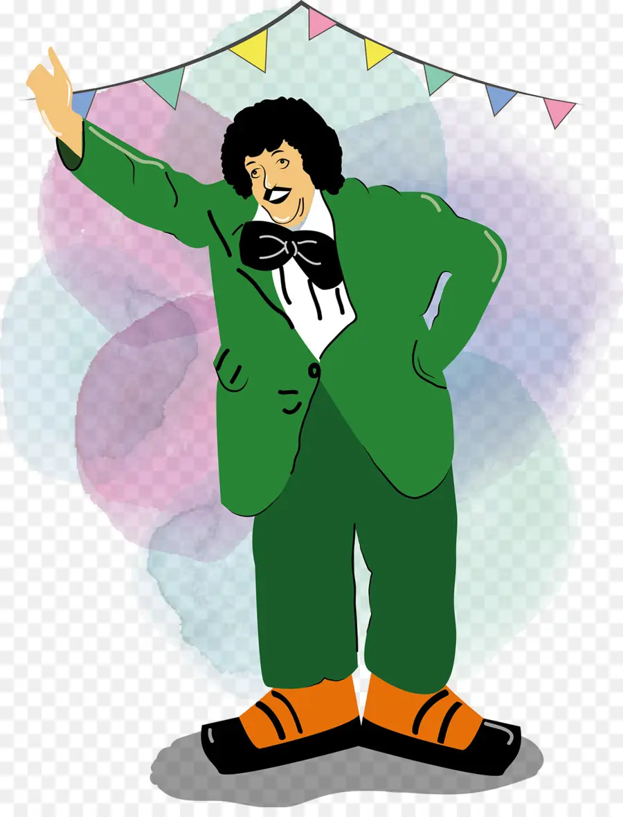 Homem De Terno Verde，Fantasia PNG