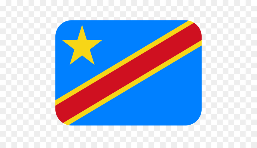 Bandeira Azul Com Estrela Amarela E Listra Vermelha，República Democrática Do Congo PNG