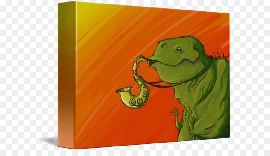 Dinossauro Verde，Saxofone PNG