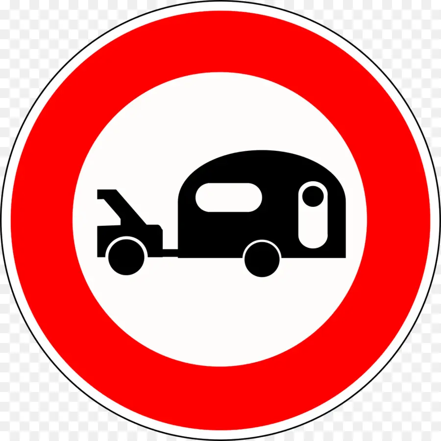 Sinal De Estrada De Prescrição Em França，Painel Para Proibir O Acesso à Caravanas Em França PNG