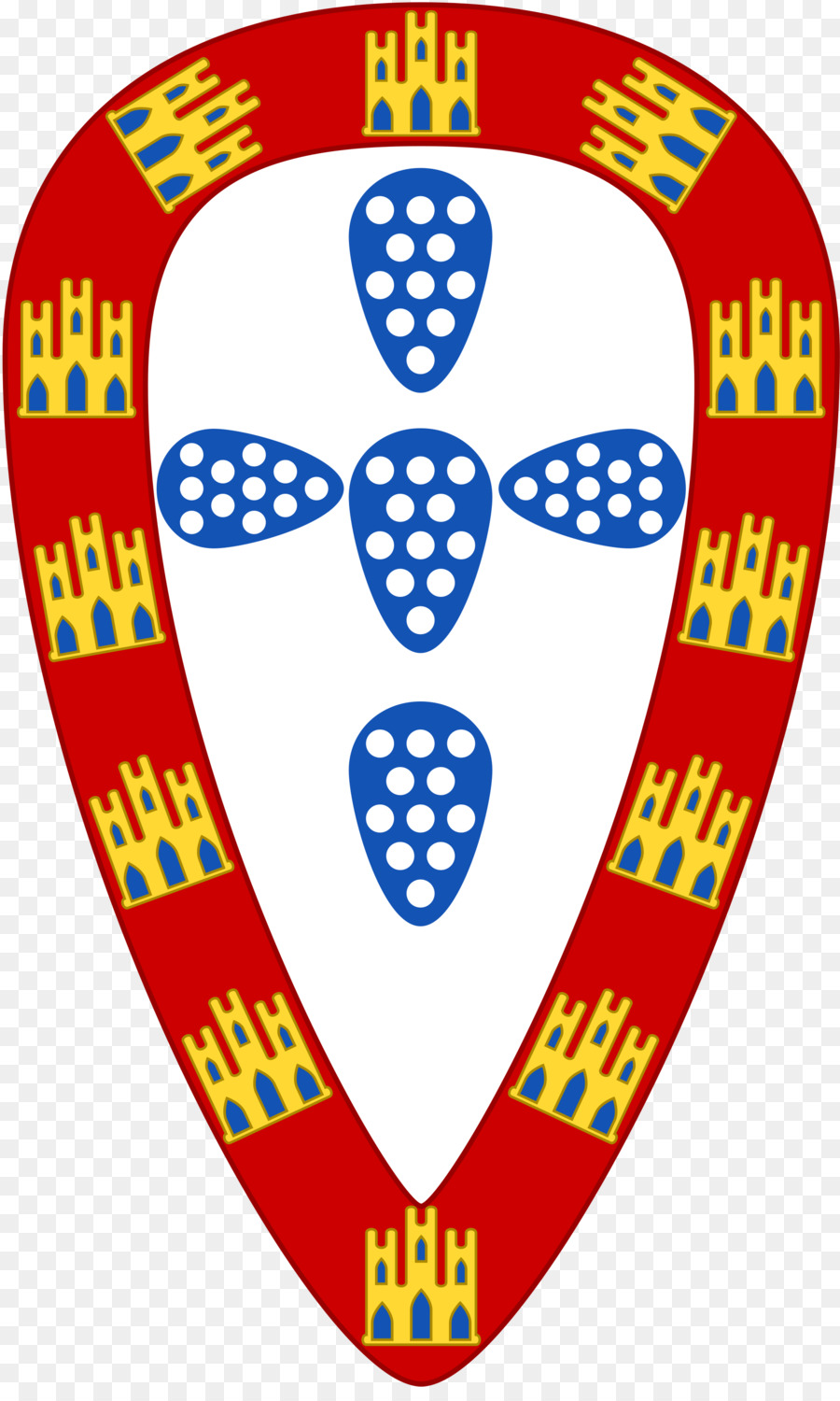 Escudo Com Castelos E Pontos，Heráldica PNG