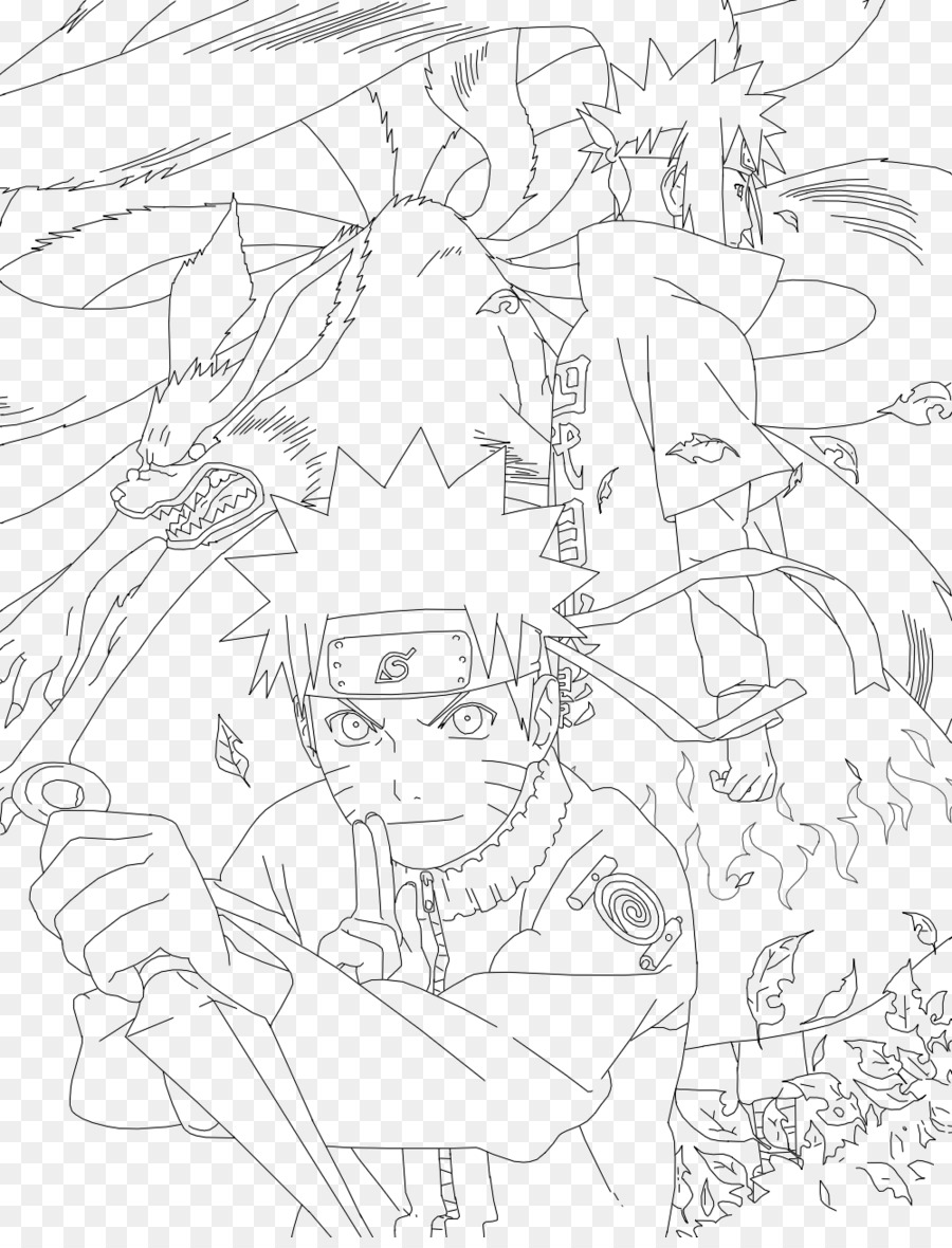 Desenho De Esboço Naruto Para Colorir Crianças Vetor PNG , Desenho