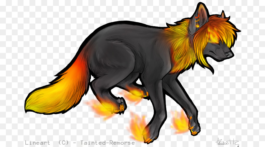 Lobo De Fogo，Fantasia PNG