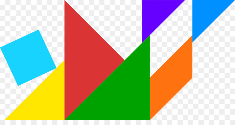 Tangram Colorido，Formas PNG