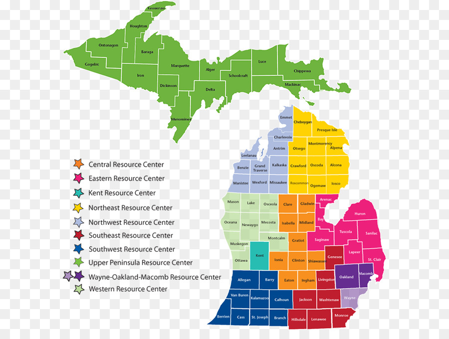 Michigan，Vetor Mapa PNG