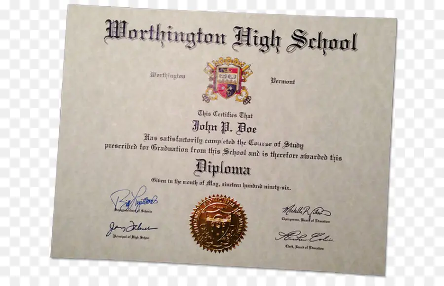 Diploma De Ensino Médio，Certificado PNG