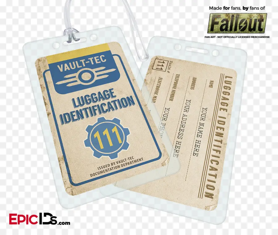 Etiqueta De Bagagem Fallout，Jogo PNG