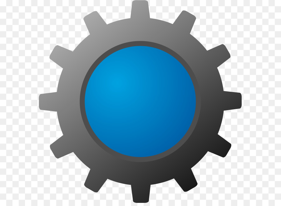 Engrenagem Azul，Mecânico PNG