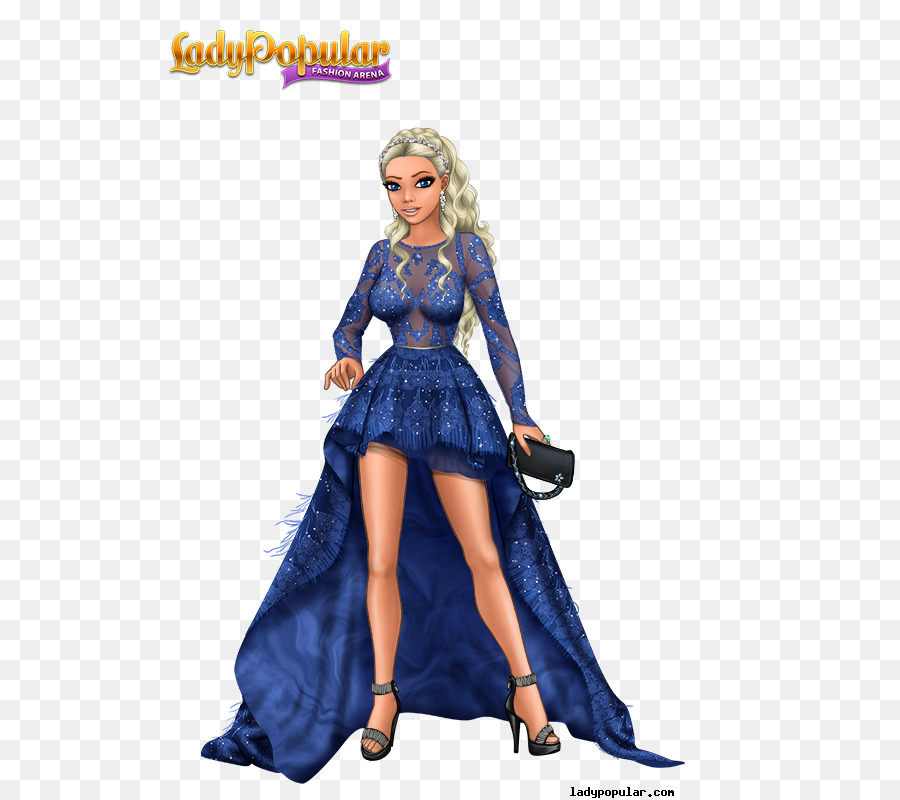 Mulher Elegante，Vestido Azul PNG