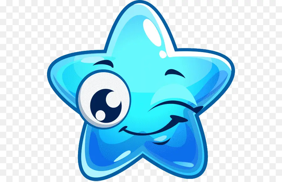 Estrela Azul，Piscando PNG