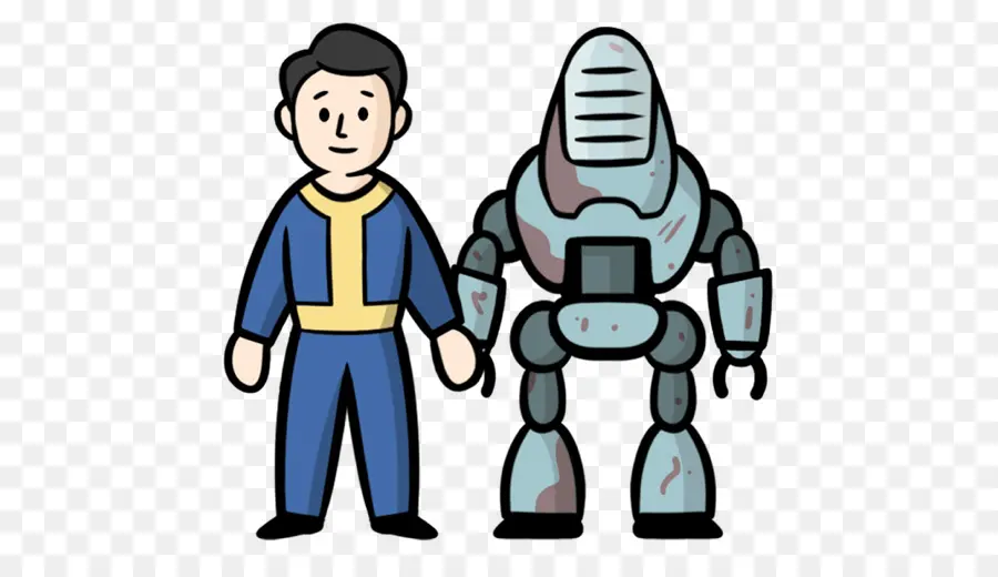 Vault Boy E Robô，Companheiro PNG