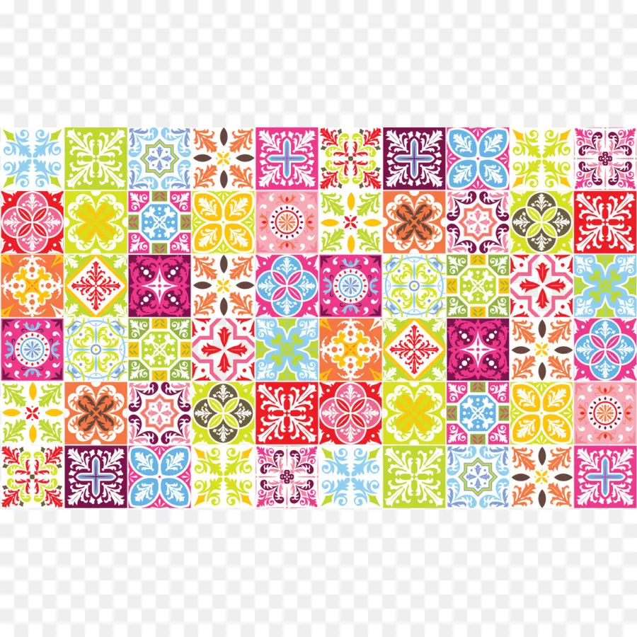 Azulejos Coloridos，Mosaico PNG