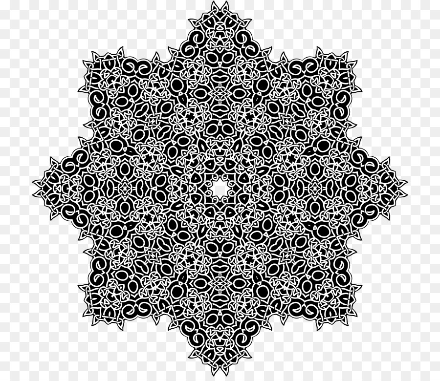 Mandala Preto E Branco，Padrão PNG