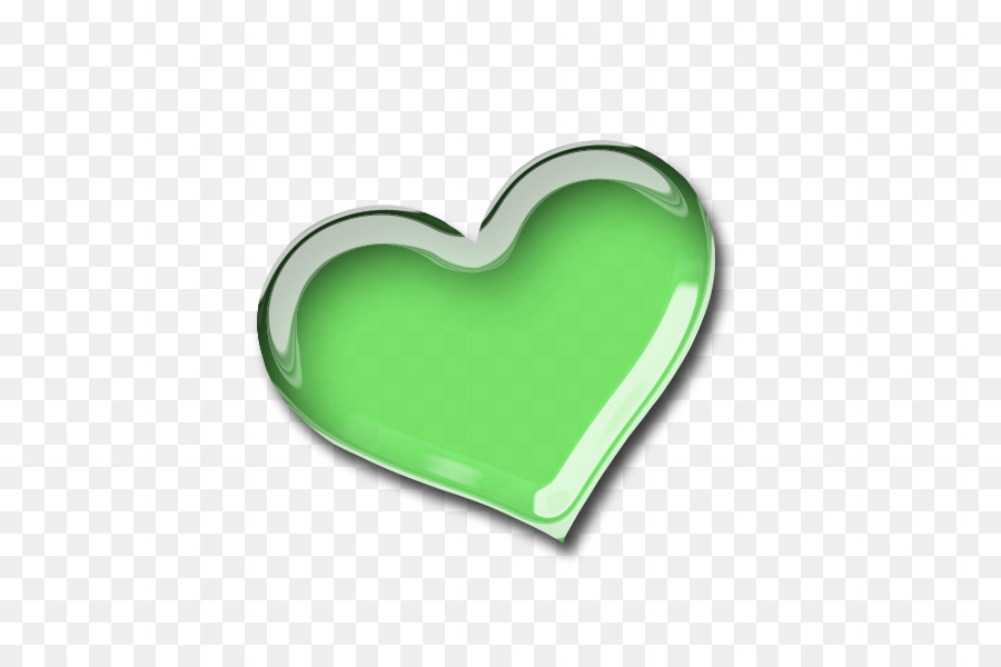 Verde，Coração PNG