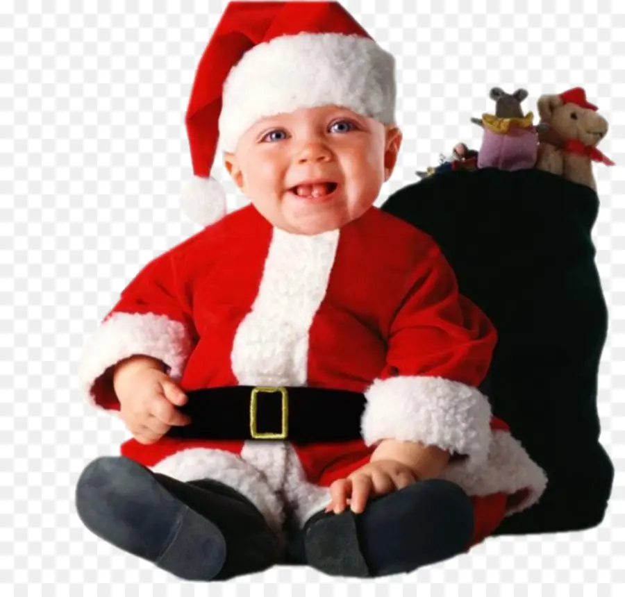 Bebê Fantasiado De Papai Noel，Papai Noel PNG