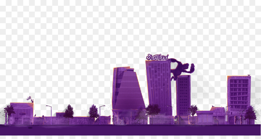 Arranha Céu，Roxo PNG