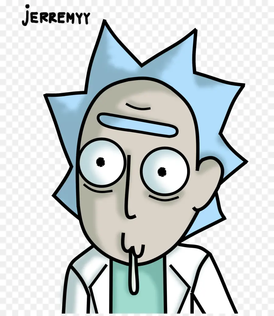 Personagem De Desenho Animado，Cabelo Azul PNG