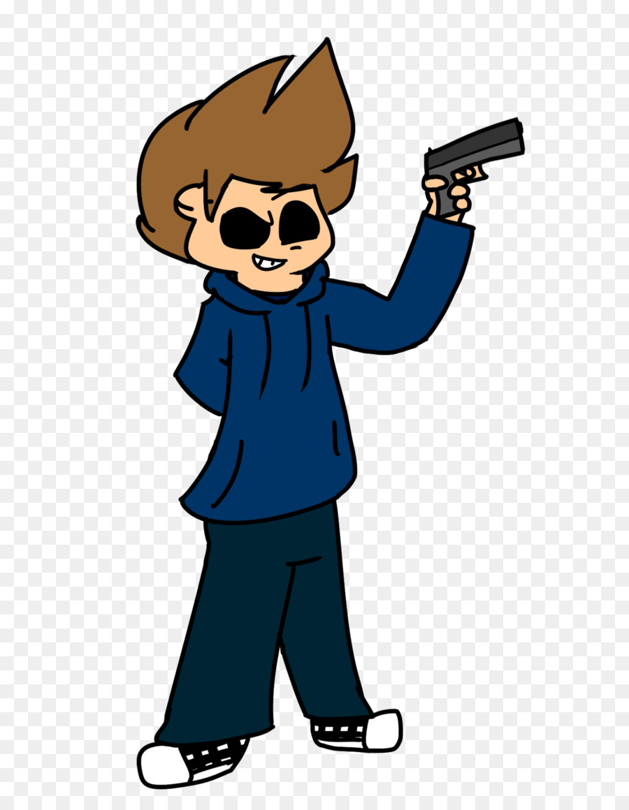 Personagem De Desenho Animado Com Arma，Capuz PNG