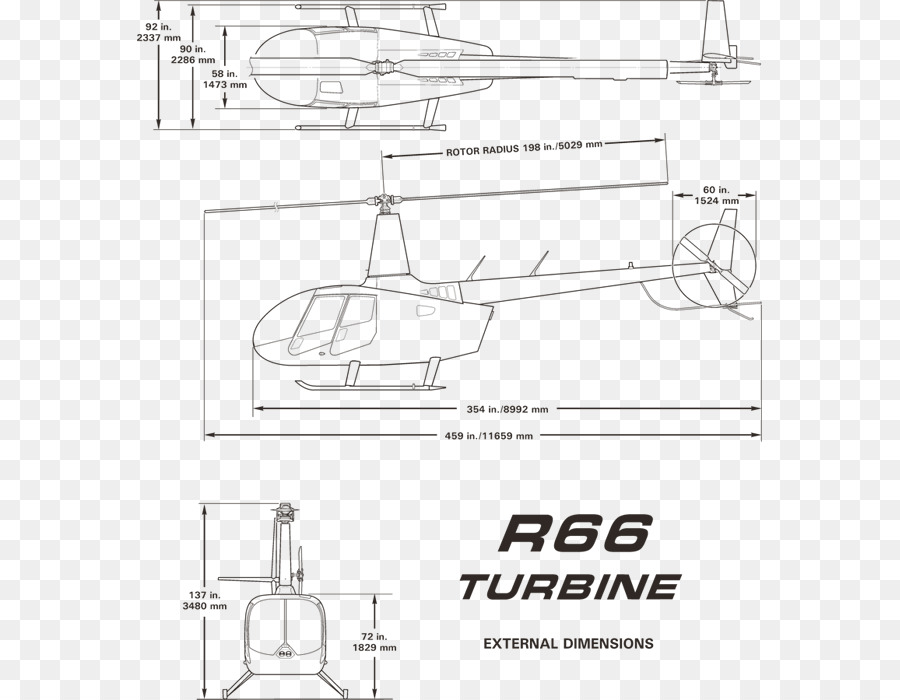 Desenho Técnico，Robinson R66 PNG