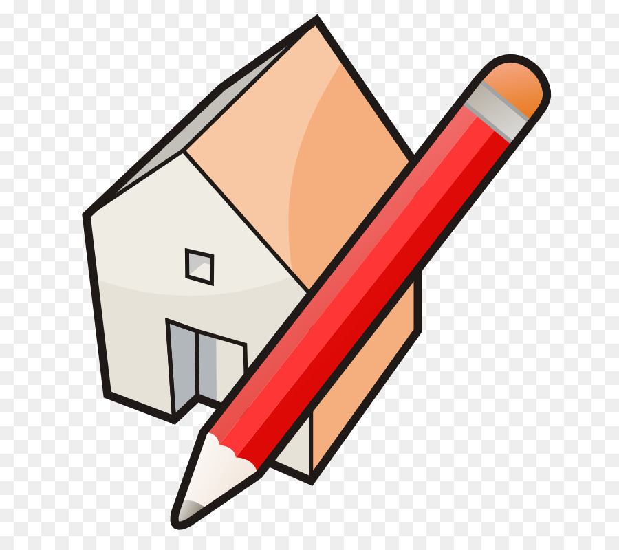 Casa E Lápis，Desenho PNG