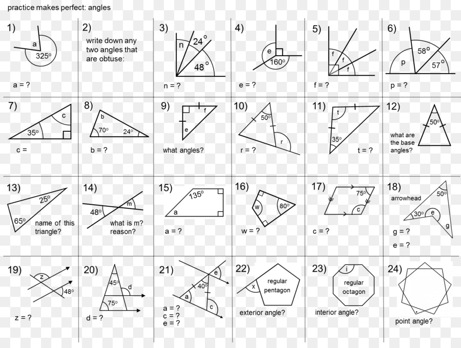 Planilha De ângulos，Geometria PNG