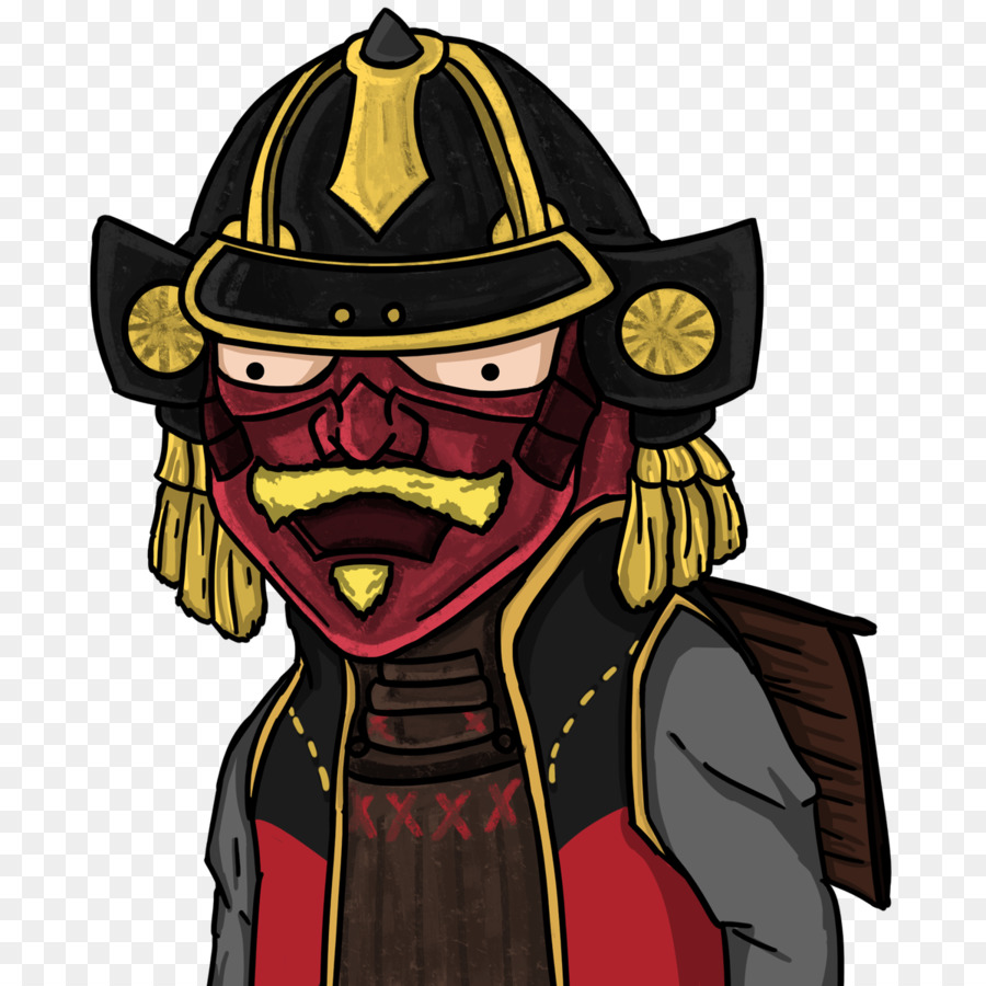 Personagem Samurai，Capacete PNG