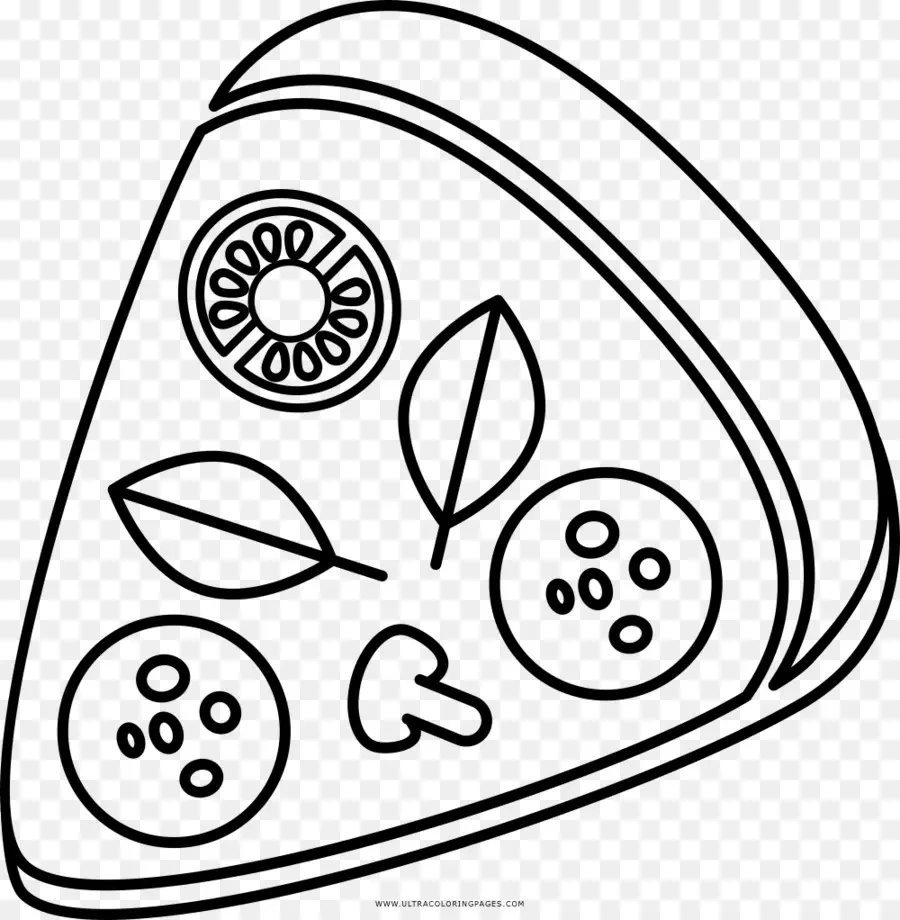 Contorno De Fatia De Pizza，Pizza PNG