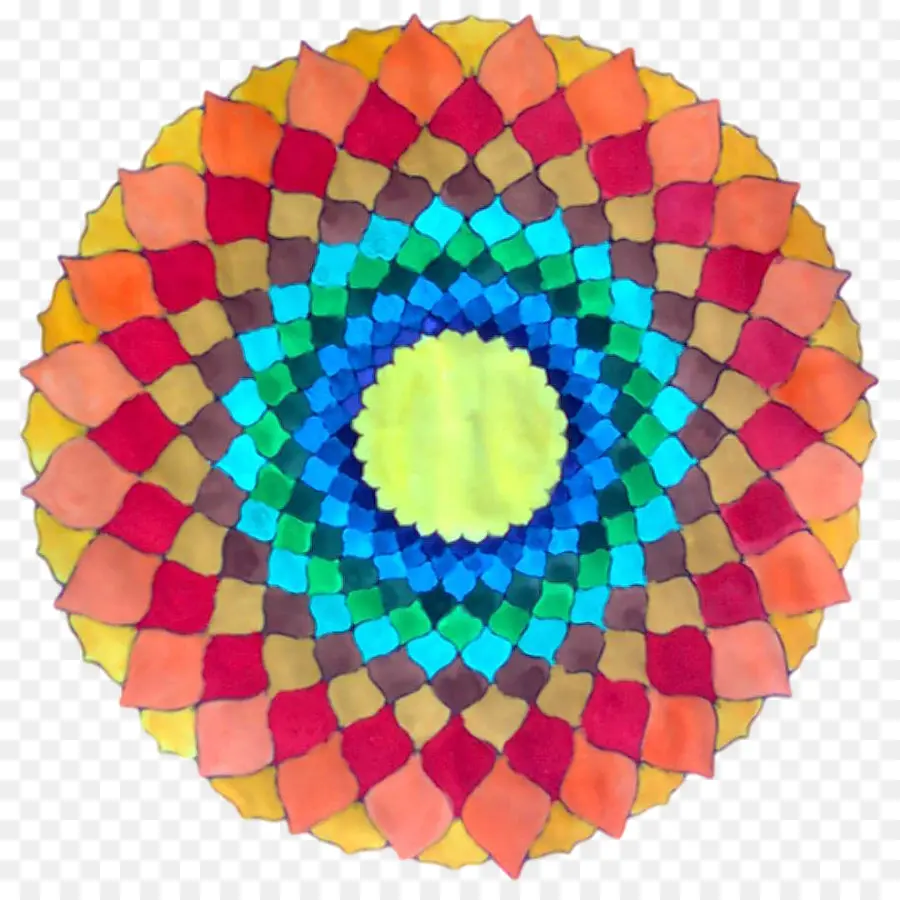 Mandala Colorida，Padrão PNG