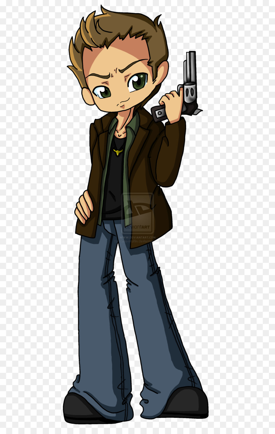 Personagem De Desenho Animado Com Arma，Pistola PNG