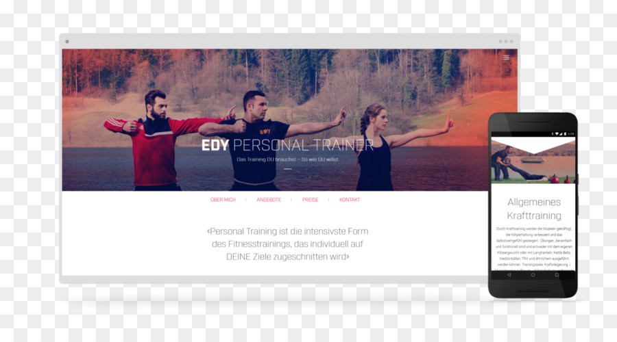 Edy Personal Trainer，Web Design PNG