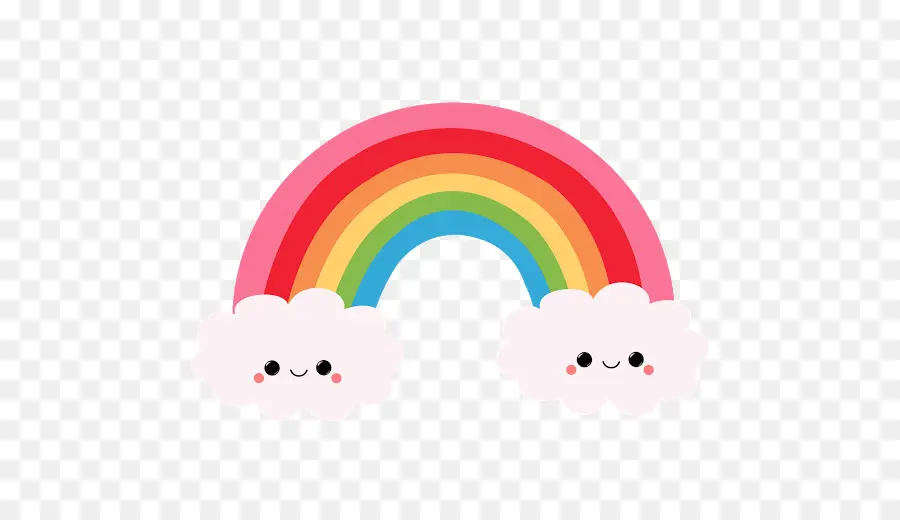 Arco íris，Kawaii PNG