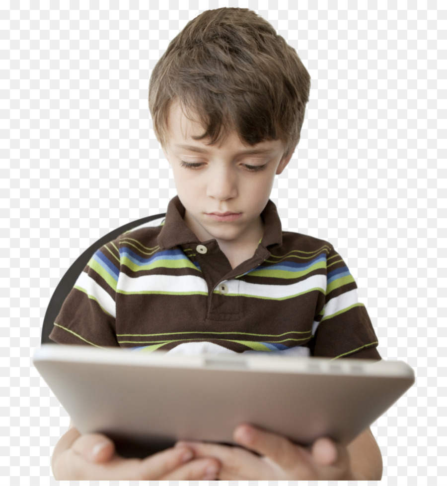 Menino Com Tablet，Comprimido PNG