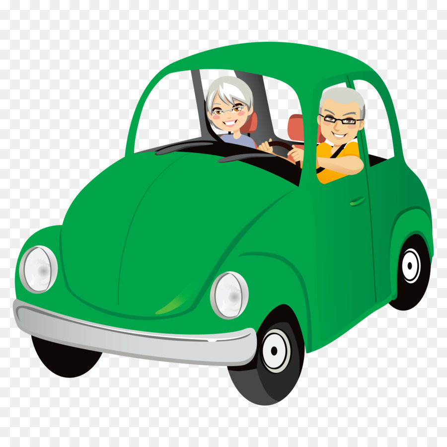 Carro Verde，Desenho Animado PNG