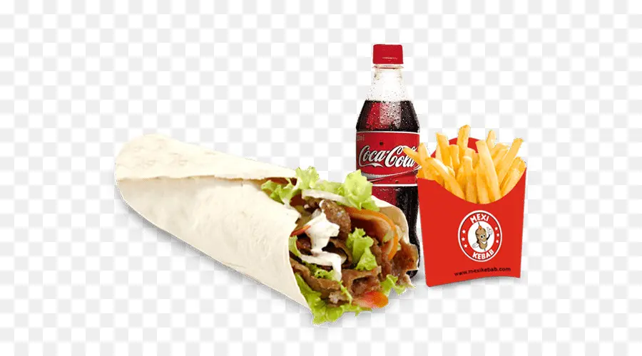 Wrap E Batatas Fritas，Refeição PNG