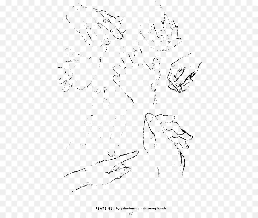 Desenho A Cabeça E As Mãos，Desenho PNG