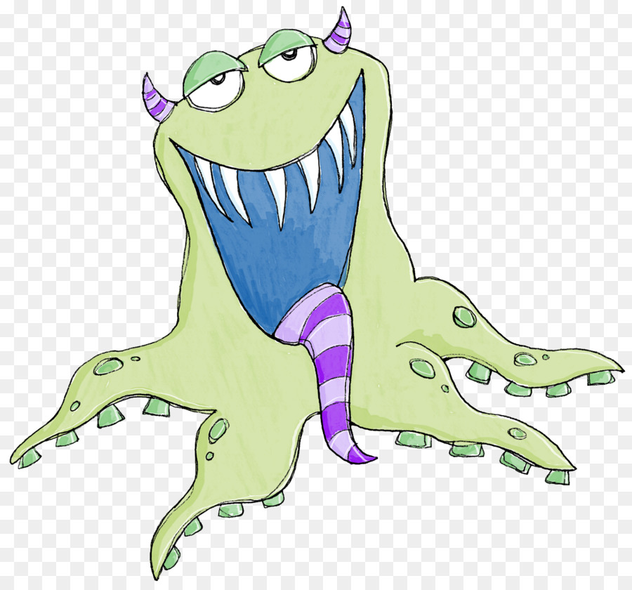 Monstro Verde，Desenho Animado PNG