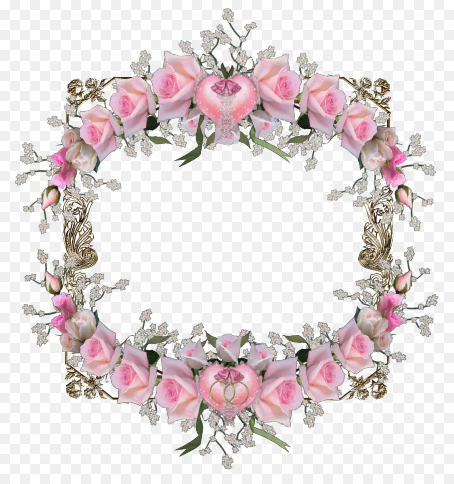 Moldura Floral，Rosas PNG