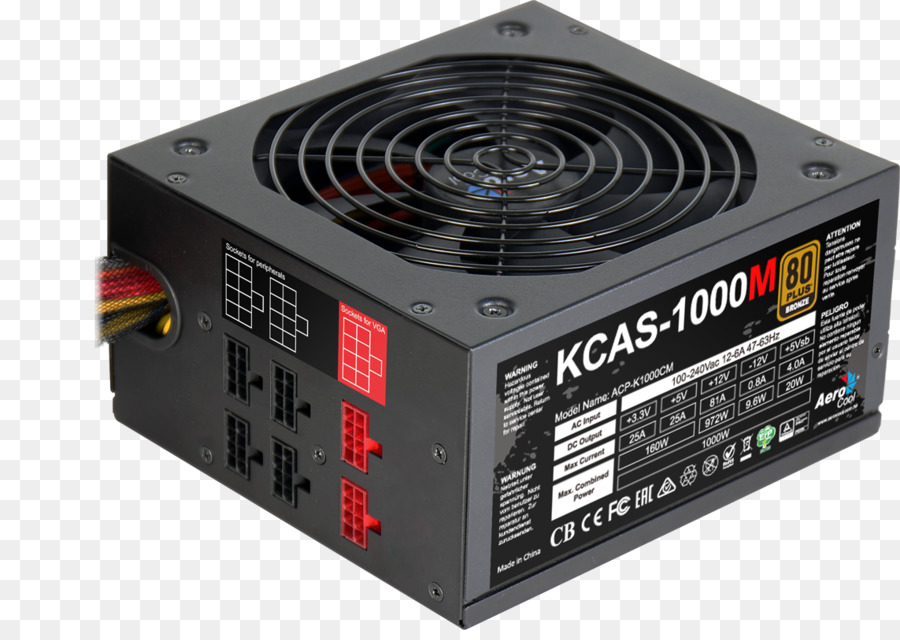 Unidade De Fonte De Alimentação，Aerocool Kcas 600w 80 Plus Bronze Psu Kmk0fuc11 PNG