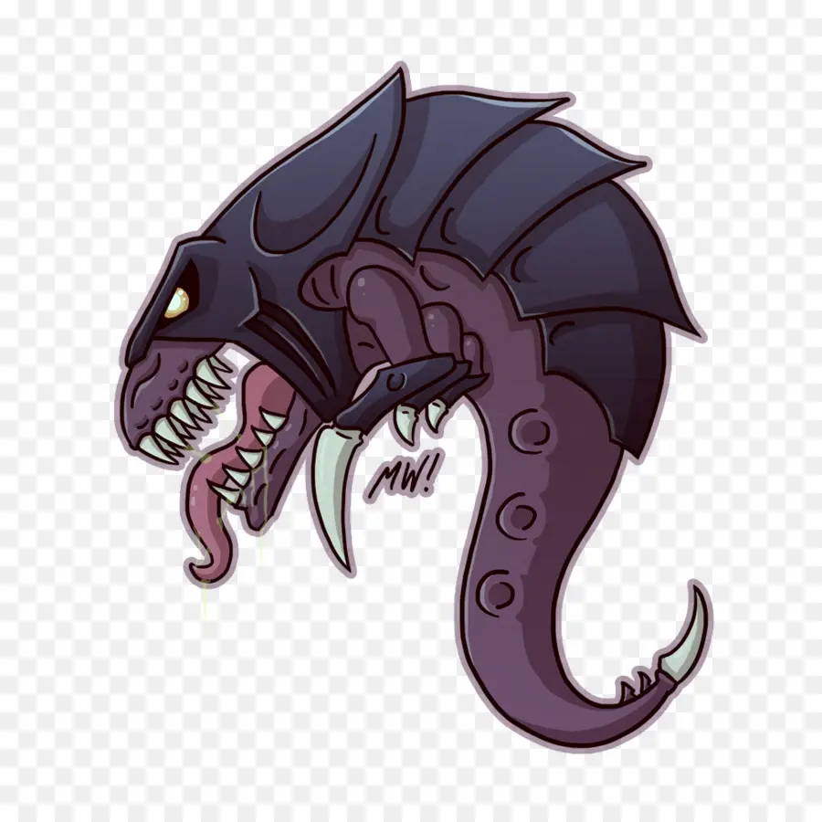 Monstro Roxo，Dentes PNG