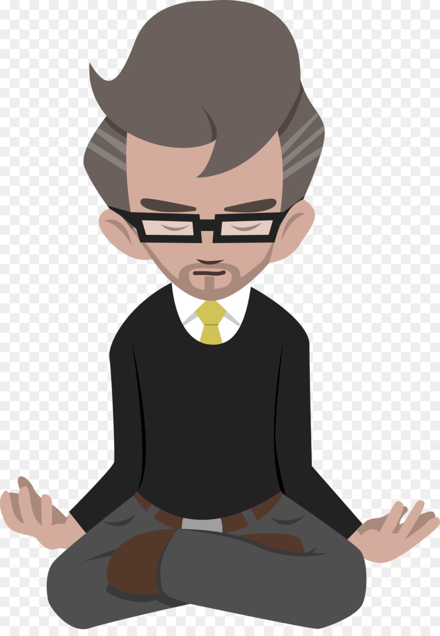 Homem Meditando，Empresário PNG